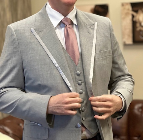 Custom men's wedding suit
